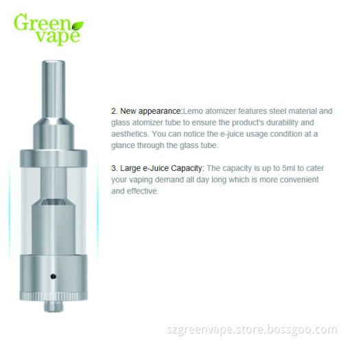 Ismoka eleaf Lemo atomizer Greenvape LEMO Clearomizer in sale